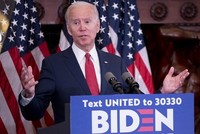 Cựu phó tổng thống Mỹ Joe Biden phát biểu tại thành phố Philadelphia, bang Pennsylvania, hôm nay. Ảnh: AFP.