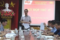 Ông Đỗ Mạnh Hiến, Ủy viên Ban Thường vụ, Chủ nhiệm Ủy ban Kiểm tra Thành ủy Hải Phòng chủ trì kỳ họp thứ 19 Ủy ban Kiểm tra Thành ủy.