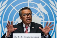Tổng Giám đốc Tổ chức Y tế thế giới Tedros Adhanom Ghebreyesus. Ảnh: AP.