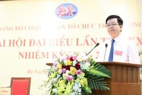 Ông Mai Văn Chính, Uỷ viên Trung ương Đảng, Bí thư Đảng uỷ nhiệm kỳ 2020-2025, Phó Trưởng Ban Tổ chức Trung ương phát biểu cám ơn sự tín nhiệm của Đại hội. (ảnh: Tạp chí Xây dựng Đảng).