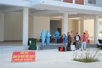 Khu vực tiếp đón các trường hợp F1 tại khu ký túc xá phía Tây thành phố Đà Nẵng. (Ảnh: Văn Dũng/TTXVN).