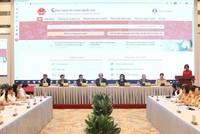 Họp báo công bố việc tích hợp thêm 6 dịch vụ công trên Cổng Dịch vụ công Quốc gia. (Ảnh: Văn Điệp/TTXVN).