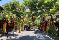 Phố cổ Hội An vắng du khách ngày 28/7. (Ảnh: Trịnh Bang Nhiệm/TTXVN).