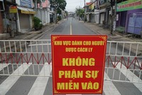 Đường Hồ Văn Đại (TP Biên Hòa, tỉnh Đồng Nai), bị cách ly từ 3/8 vì là nơi "bệnh nhân 595" sinh sống.