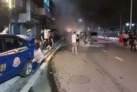 Hiện trường vụ tai nạn giao thông. (ảnh Facebook).