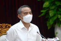 Bí thư Thành ủy Đà Nẵng Trương Quang Nghĩa phát biểu chỉ đạo cuộc họp. (Ảnh: Quốc Dũng/TTXVN).