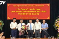 Ông Dương Trung Ý được bổ nhiệm làm Phó Giám đốc Học viện Chính trị quốc gia Hồ Chí Minh.
