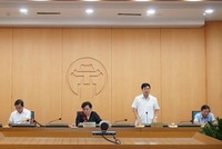 Phó Chủ tịch UBND TP Hà Nội Ngô Văn Quý phát biểu kết luận cuộc họp.