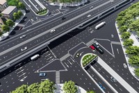 Phối cảnh hầm chui Lê Văn Lương.