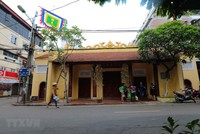 Đền Bạch Mã là một trong tứ trấn của Thăng Long - Hà Nội, hiện đang tọa lạc trên địa bàn phường Hàng Buồm, quận Hoàn Kiếm (Hà Nội). (Ảnh: Thanh Tùng/TTXVN).