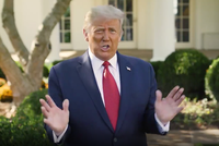 Tổng thống Trump phát biểu trong video ghi hình ông trở lại Phòng Bầu dục Nhà Trắng, ngày 7/10. Ảnh: Twitter/Donald J.Trump.
