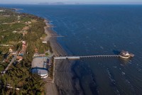 Khu nhà mái vòm gồm 8 phòng trong resort ở Cần Giờ được trưng dụng làm nơi cách ly hồi tháng 3. 