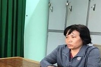 Đối tượng Nguyễn Thị Thanh Lan tại cơ quan công an.