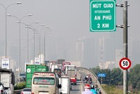 Đường dẫn cao tốc TP.HCM - Long Thành - Dầu Giây tới nút giao An Phú luôn đông xe. Ảnh: Gia Minh.