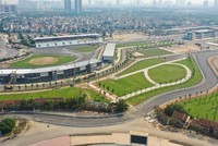 Khu vực đường đua F1 tại Hà Nội trước khi bị dỡ bỏ. (Ảnh nguồn: VGPC).