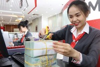Thanh toán lệ phí thủ tục qua Cổng thông tin một cửa quốc gia vẫn phải nhờ dịch vụ ngân hàng hoặc nộp tiền mặt. Ảnh Lê Toàn.
