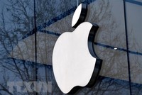 Biểu tượng của tập đoàn công nghệ Apple. (Ảnh: AFP/TTXVN).