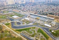 Khu vực đường đua F1 tại Hà Nội trước khi bị dỡ bỏ. (Ảnh: Thành Đạt/TTXVN).