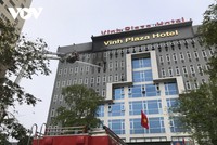 Khách sạn Vinh Plaza nơi xảy ra vụ hỏa hoạn.