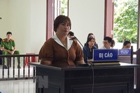 Bị cáo Ngô Minh Chiến tại phiên tòa. (Ảnh: Đậu Tất Thành/TTXVN).