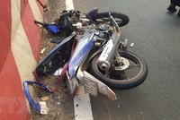 Hiện trường vụ tai nạn. (Ảnh: Đậu Tất Thành/TTXVN).