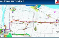 Phương án tuyến cao tốc Cần Thơ - Cà Mau. (Ảnh: Bộ GTVT).