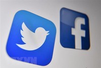 Biểu tượng của Facebook và Twitter. (Ảnh: AFP/TTXVN).