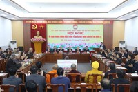 Hội nghị lần thứ 4 của Đoàn Chủ tịch Uỷ ban Trung ương Mặt trận Tổ quốc Việt Nam (Ảnh LH).