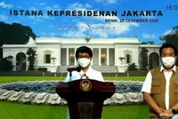 Ngoại trưởng Indonesia, bà Retno Marsudi trong cuộc họp báo ngày 28/12. (Nguồn: Ban thư ký Tổng thống).