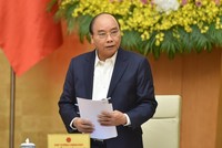 Thủ tướng Nguyễn Xuân Phúc chủ trì phiên họp Chính phủ thường kỳ tháng 12/2020. (Ảnh: VGP).