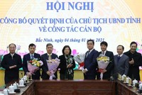 Bắc Ninh công bố Quyết định của Chủ tịch UBND tỉnh về công tác cán bộ.