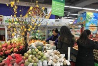 Lượng hàng phục vụ Tết Nguyên đán sắp tới tại nhiều doanh nghiệp tăng từ 2-3 lần. (Ảnh: Đức Duy/Vietnam+).