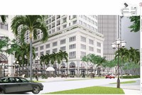 Khối cảnh tổng thể Khu phức hợp Trung tâm thương mại và shophouse; Trung tâm tổ chức sự kiện quốc tế; khu Khách sạn và Căn hộ cao cấp trên khu "đất vàng" rộng 3,5ha tại số 9 Đào Duy Anh (Đống Đa, Hà Nội).