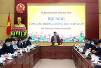 Chiều 28/1/2021, Ban Chỉ đạo phòng chống dịch COVID-19 tỉnh Bắc Ninh họp bàn các biện pháp cấp bách phòng, chống dịch COVID-19. (Ảnh: Thanh Thương/TTXVN).