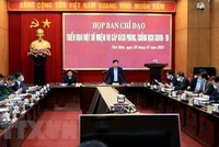 Thái Bình họp triển khai các giải pháp cấp bách phòng dịch COVID-19. (Ảnh: Thế Duyệt/TTXVN).