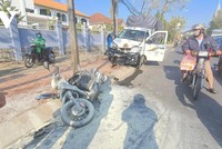 Hiện trường vụ tai nạn.