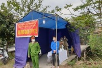 Một chốt kiểm soát phòng dịch COVID-19 tại tỉnh Hải Dương. (Ảnh: PV/Vietnam+).