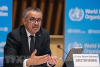 Tổng Giám đốc Tổ chức Y tế Thế giới (WHO) Tedros Adhanom Ghebreyesus tại cuộc họp báo ở Geneva, Thụy Sĩ, ngày 12/2/2021. (Ảnh: AFP/TTXVN).