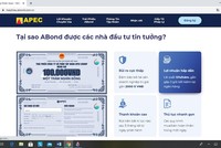 Trái phiếu APEC được giới thiệu trên website của Tập đoàn.