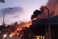 Hiện trường vụ cháy. (Ảnh: TTXVN phát).