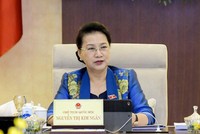 Chủ tịch Quốc hội Nguyễn Thị Kim Ngân điều hành phiên họp.