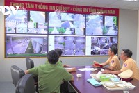 Giám sát phương tiện tham gia giao thông tại Trung tâm thông tin Công an tỉnh Quảng Nam.