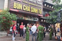 Hiện trường vụ cháy trên đường Trần Thái Tông. (Ảnh: Baomoi).