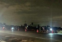 Hiện trường vụ tai nạn đêm 17/4.