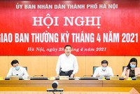 Ông Chu Ngọc Anh phát biểu kết luận hội nghị giao ban công tác tháng 4/2021.