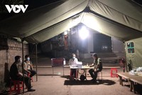 Chốt kiểm soát dịch tại thôn Trung Thịnh, thị trấn Chi Lăng, huyện Chi Lăng, tỉnh Lạng Sơn.