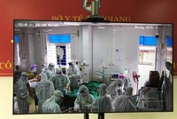 Bệnh nhân COVID-19 nặng được điều trị tại BV Phổi Bắc Giang.