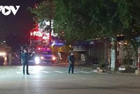 Con đường trước Công ty TNHH Prestima tạm thời bị phong tỏa.