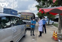 Chốt kiểm tra Y tế trên quốc lộ 51 tỉnh Bà Rịa - Vũng Tàu.