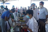 Tại chốt kiểm soát y tế tại địa bàn huyện Phú Lộc, tỉnh Thừa Thiên Huế.